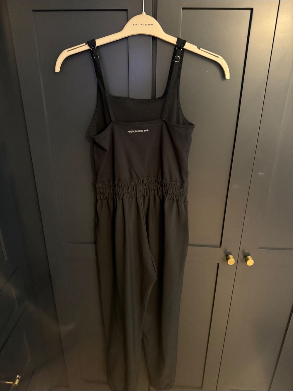 abercrombie kids YPB black adjustable-strap one-piece jumpsuit- size 13/14